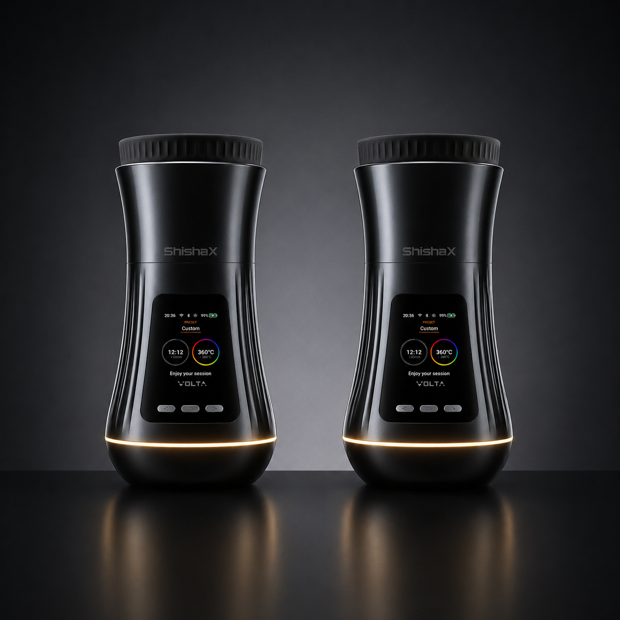 VOLTA DUO Pack Black β two VOLTA Black electric hookah heaters by ShishaX