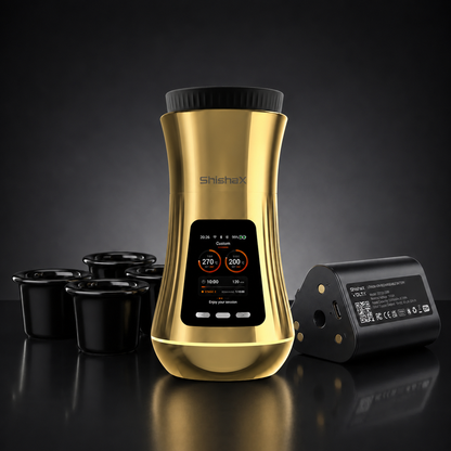 VOLTA Essentials Kit (24K Gold) electric hookah set by ShishaX