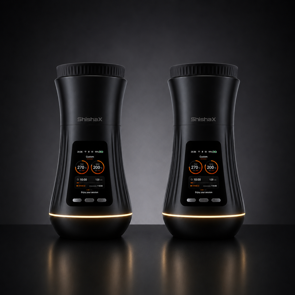 VOLTA DUO Pack Black electric hookah set by ShishaX