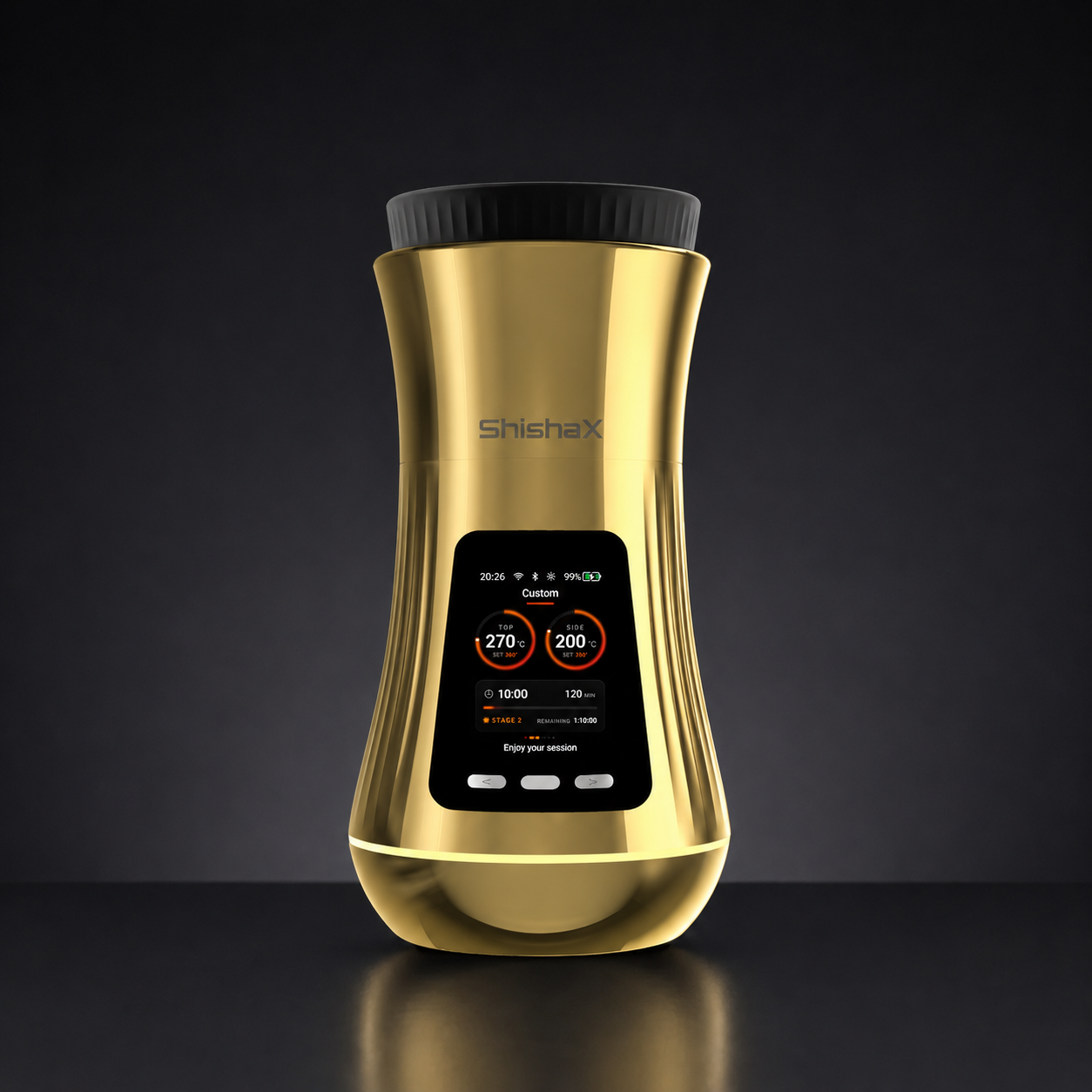 VOLTA Travel Kit (24K Gold) electric hookah set by ShishaX, view 3