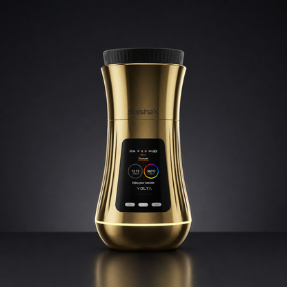 VOLTA 24K Gold electric hookah heater included in the Travel Kit