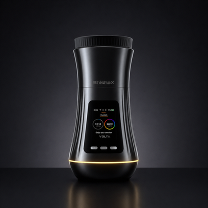 VOLTA Black electric hookah heater included in the Travel Kit