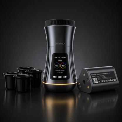VOLTA Essentials Kit Black — electric hookah heater with extra battery and ceramic chambers by ShishaX