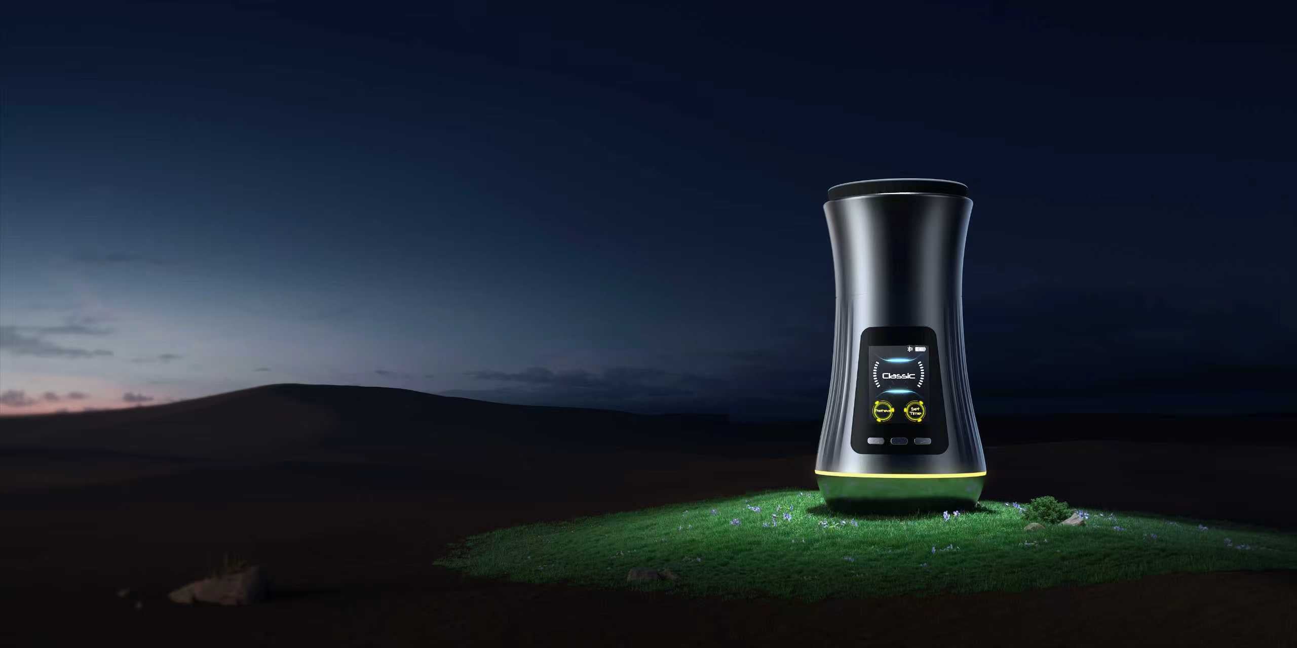 VOLTA charcoal-free hookah heater with OLED display